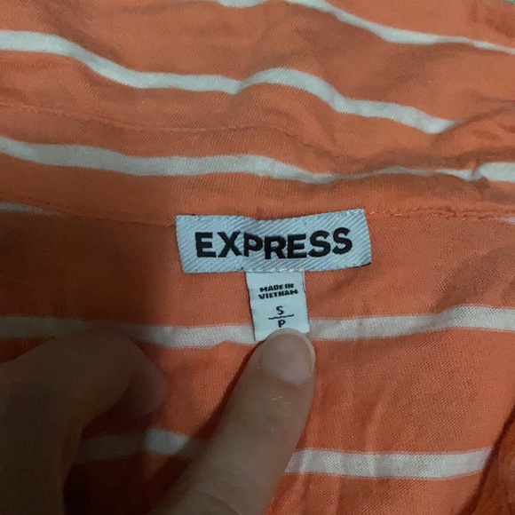 Orange strip button up - Picture 2 of 2